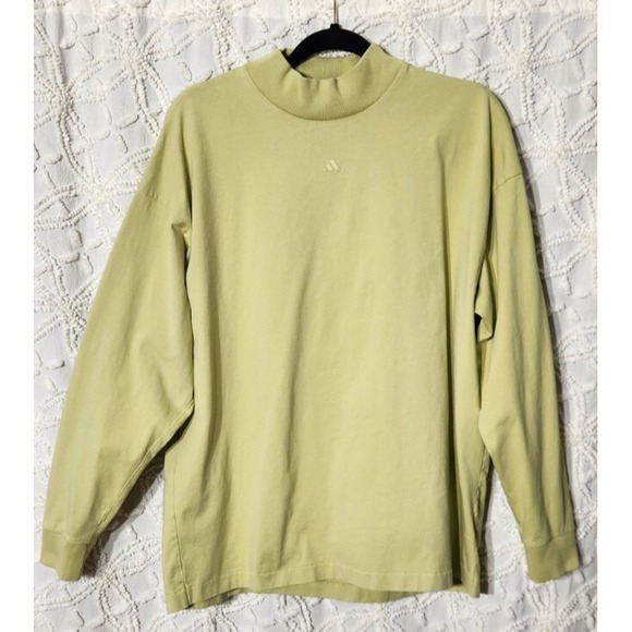 Adidas Basketball Mens Mock Neck Sweater Size‎ Small Gold Oversized Sports NBA - Picture 2 of 12